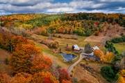 vermont retirement home with scenic views of fall foliage