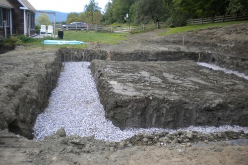Foundation for new home build in central vermont by allied builders