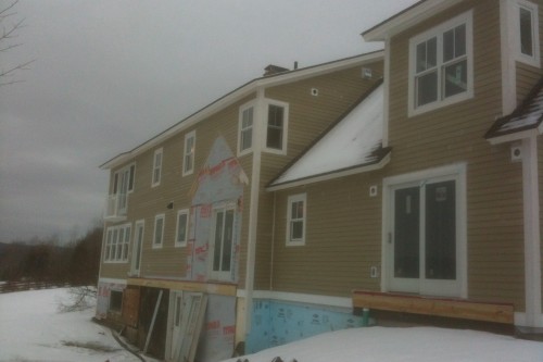 Home during new build in central vermont with green efficient windows installed